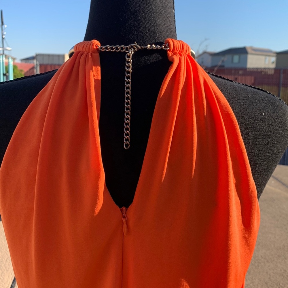 Cache Drop Waist Dress In Orange Size 2 - image 2